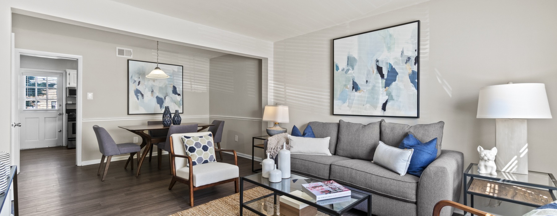 Wide open living areas flooded with natural light