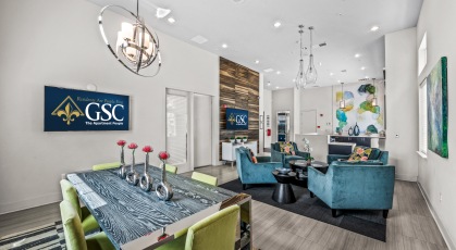 Resident Lounge with comfortable seating and Complimentary Coffee Bar