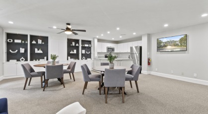 Resident lounge with fully equipped kitchen