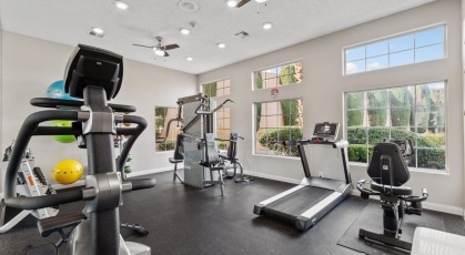 Fitness center with a variety of cardio and weight machines