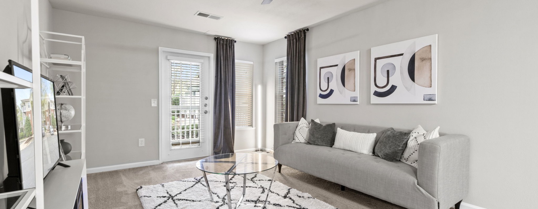 Living room with plenty of natural light 