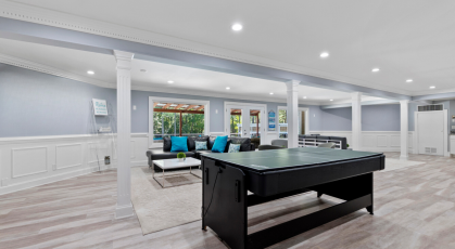 Resident lounge with billiards and study nooks