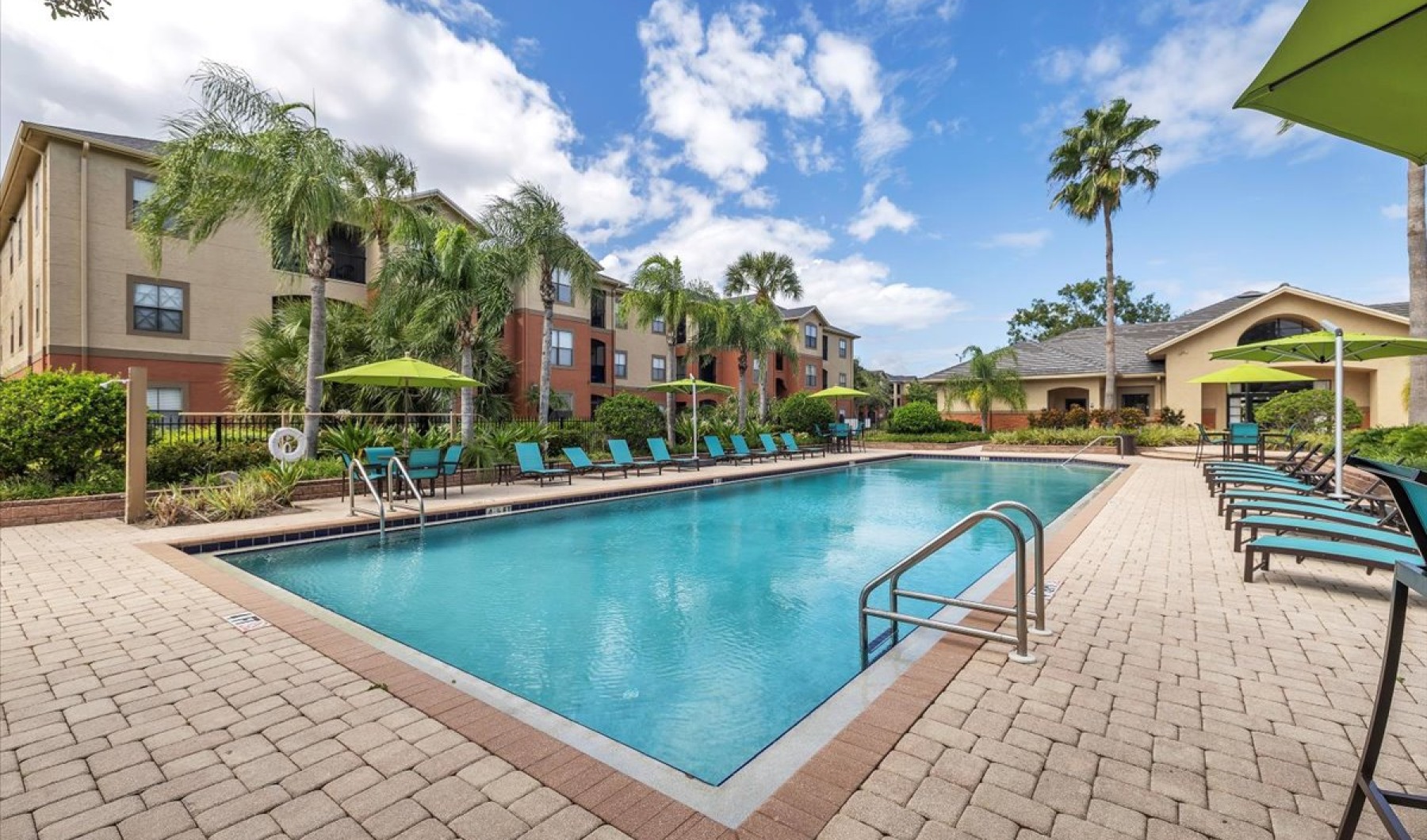 Resort-style swimming pool