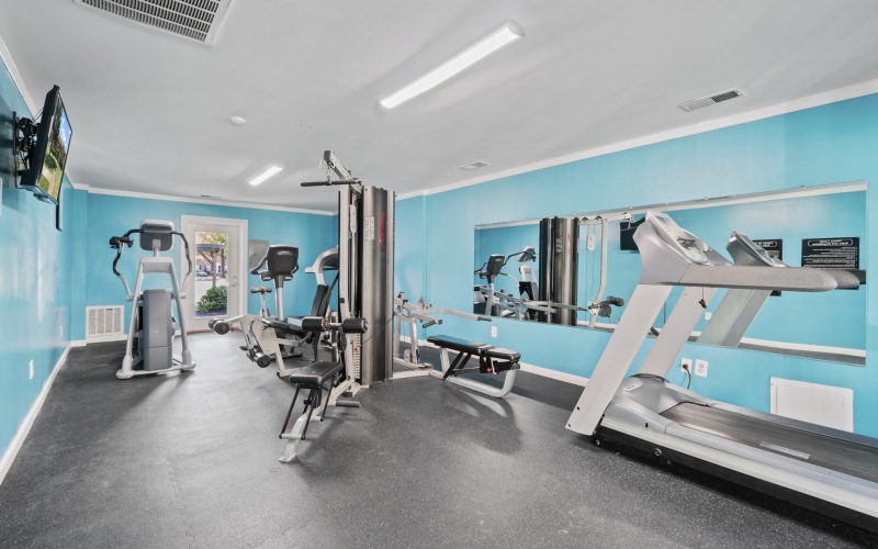 Fully-equipped strength/fitness center