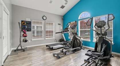 Fitness center with a variety of cardio and weight machines