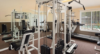 Fitness center with a variety of cardio and weight machines