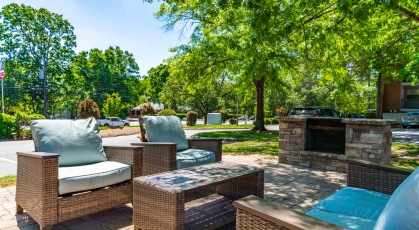 Social area with grilling station