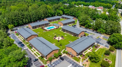 Aerial view of Ridgewood Apartments 