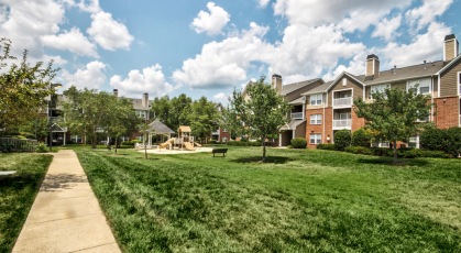 Open lawn with playground