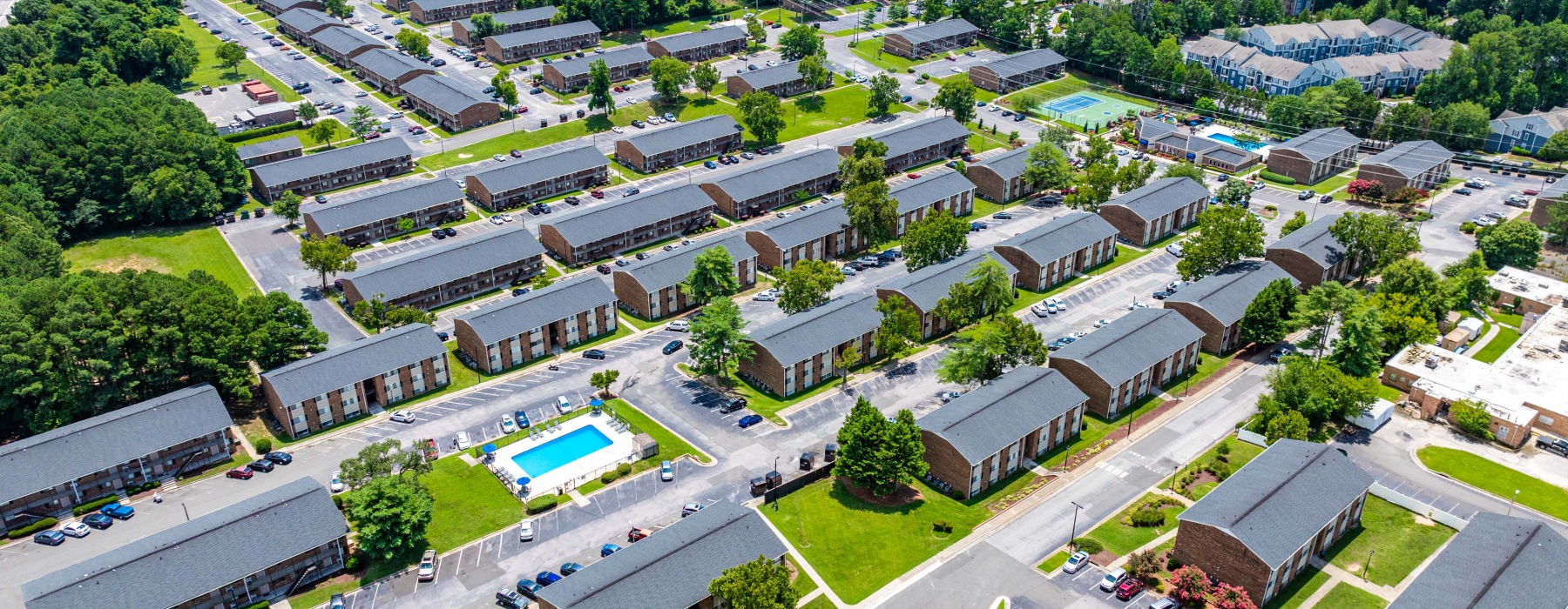 Aerial view of  community