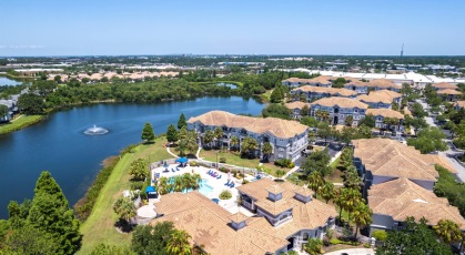 Aerial view of  pool & community