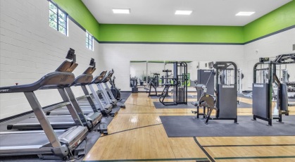Fitness center with a variety of cardio and weight machines
