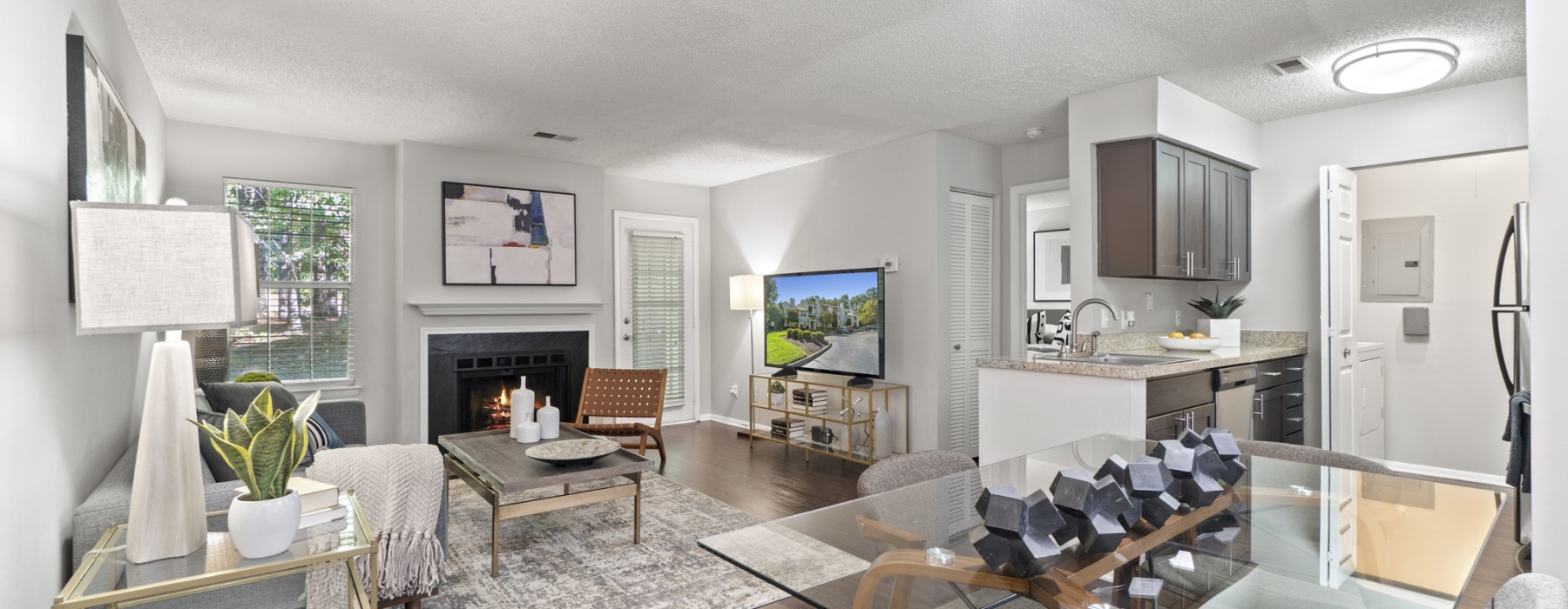 Living room with plenty of natural light 