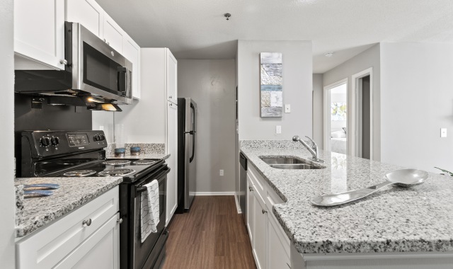 Upgraded kitchens with stainless steel appliances