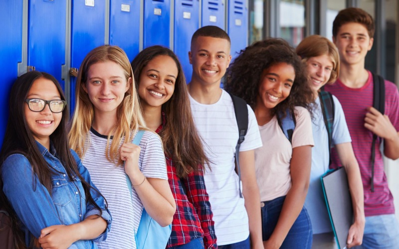 a group of people posing for a photo