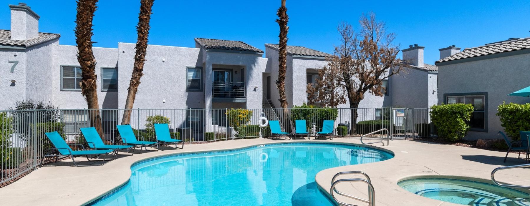 a swimming pool in a courtyard