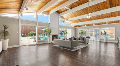 Newly renovated Clubhouse with pool views and free WiFi