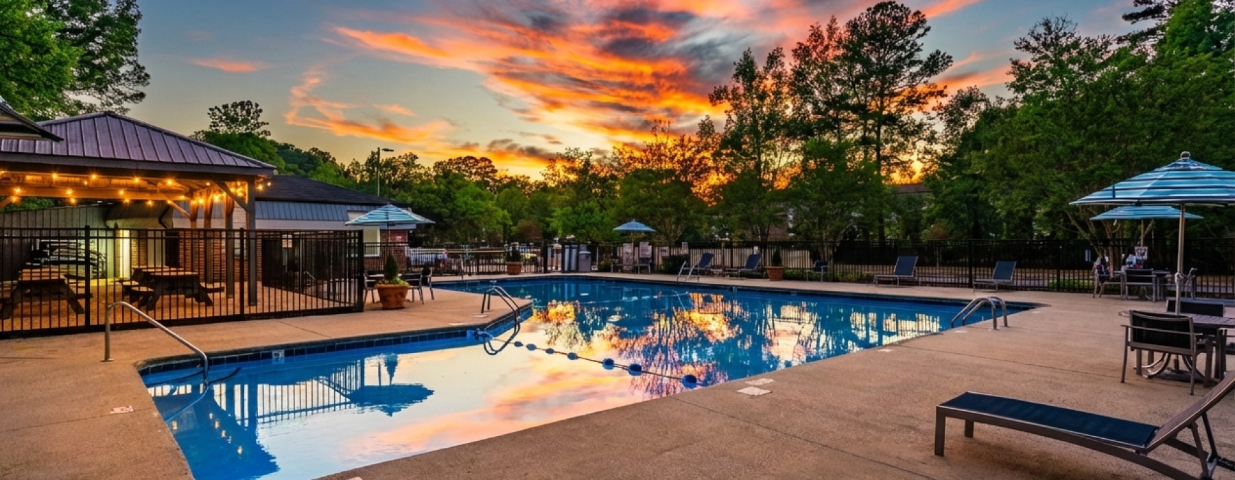 Sparkling swimming pool