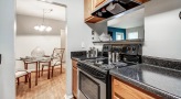 Kitchen with stainless steel appliances