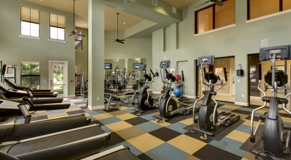 Fitness center with a variety of cardio and weight machines
