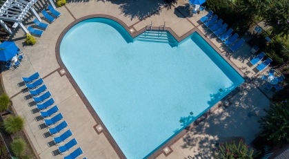 Aerial view of the pool