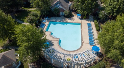 Aerial view of the pool