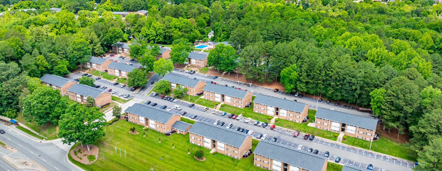 Aerial view of community