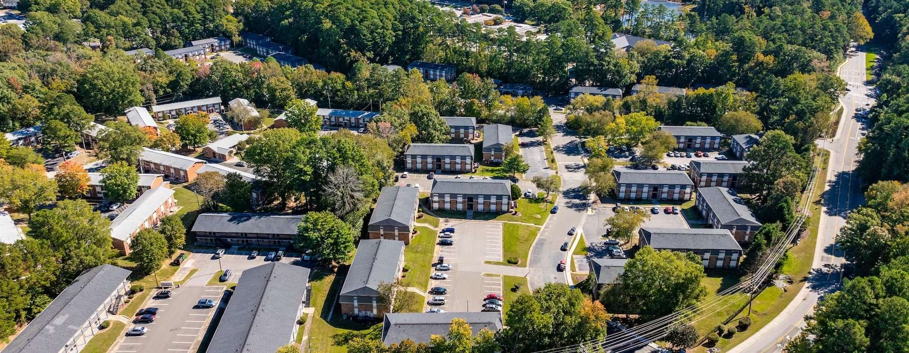 Aerial view of community