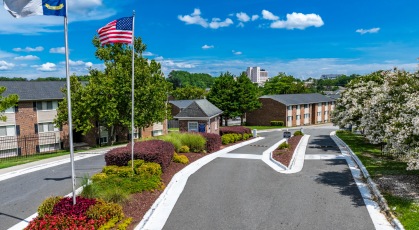 Main entrance to Duke Manor