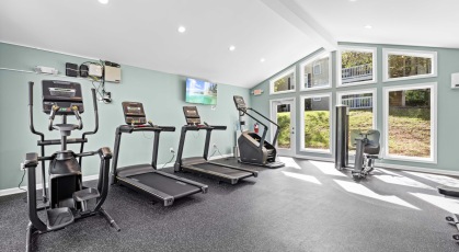 Fitness center with a variety of cardio and weight machines