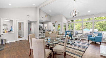 Clubhouse social seating area