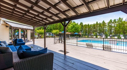 Ample seating around the swimming pool