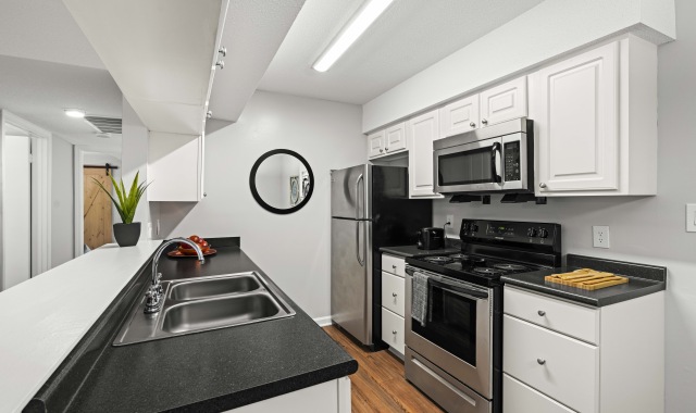 Renovated kitchens with stainless steel appliances