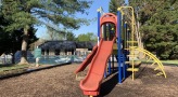 Playground with slides and climbing equipment