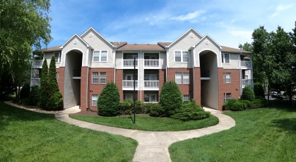 Sidewalks leading into the exterior building 