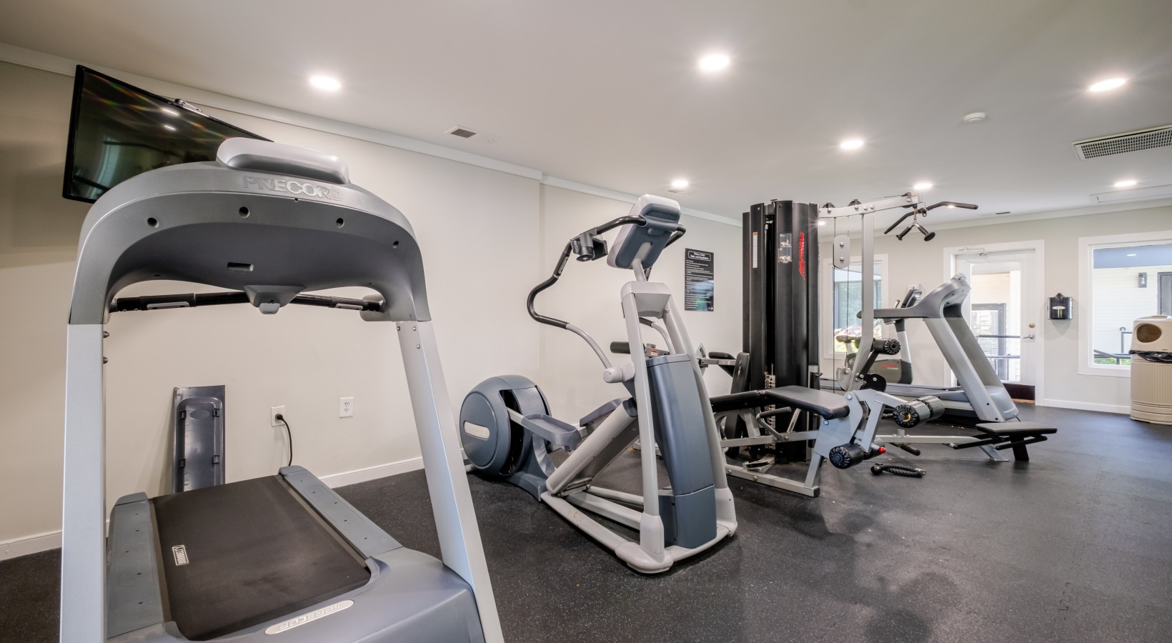 Fully equipped Fitness center with treadmills