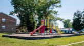 Playground with slides and climbing equipment
