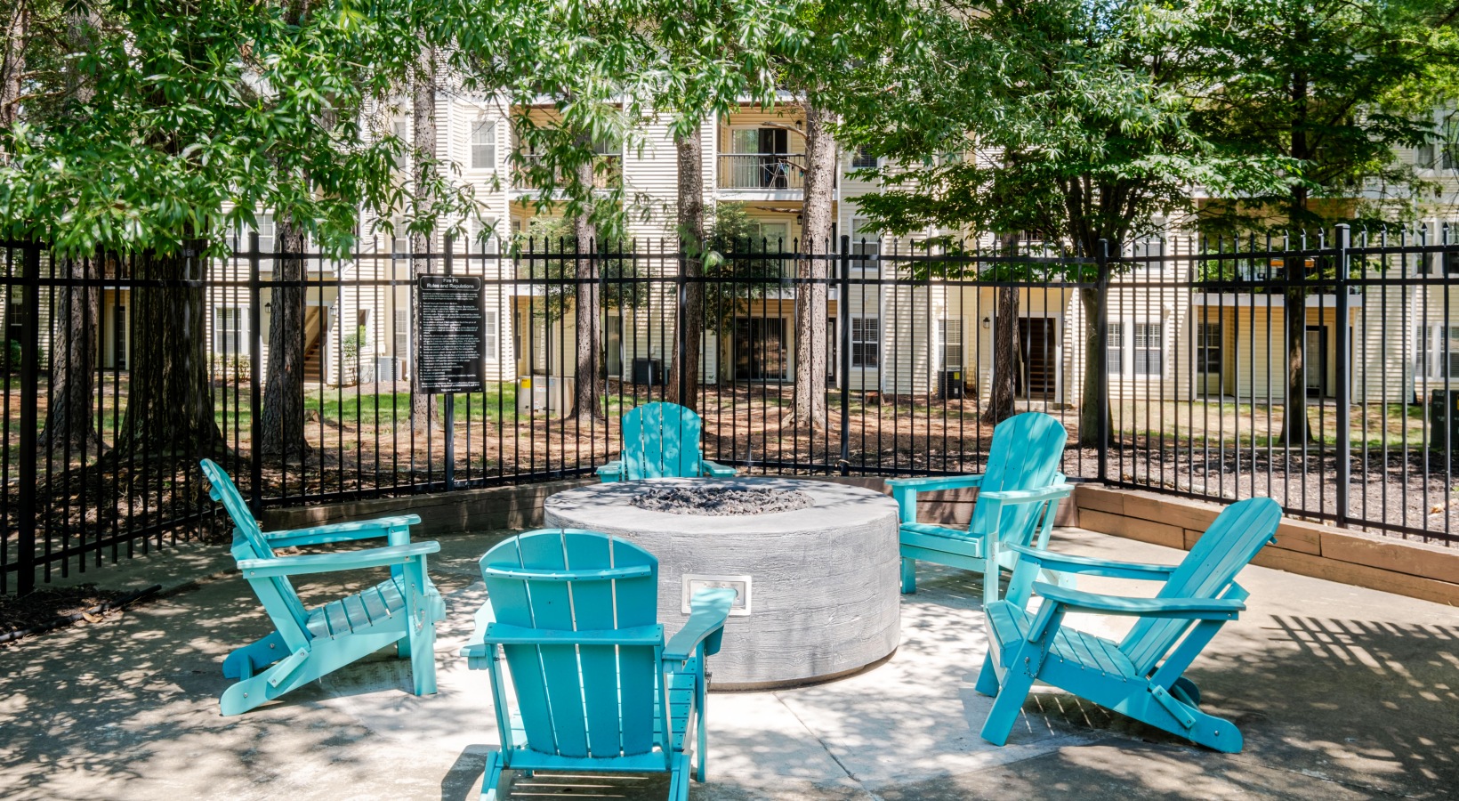 Cozy fire pit with seating