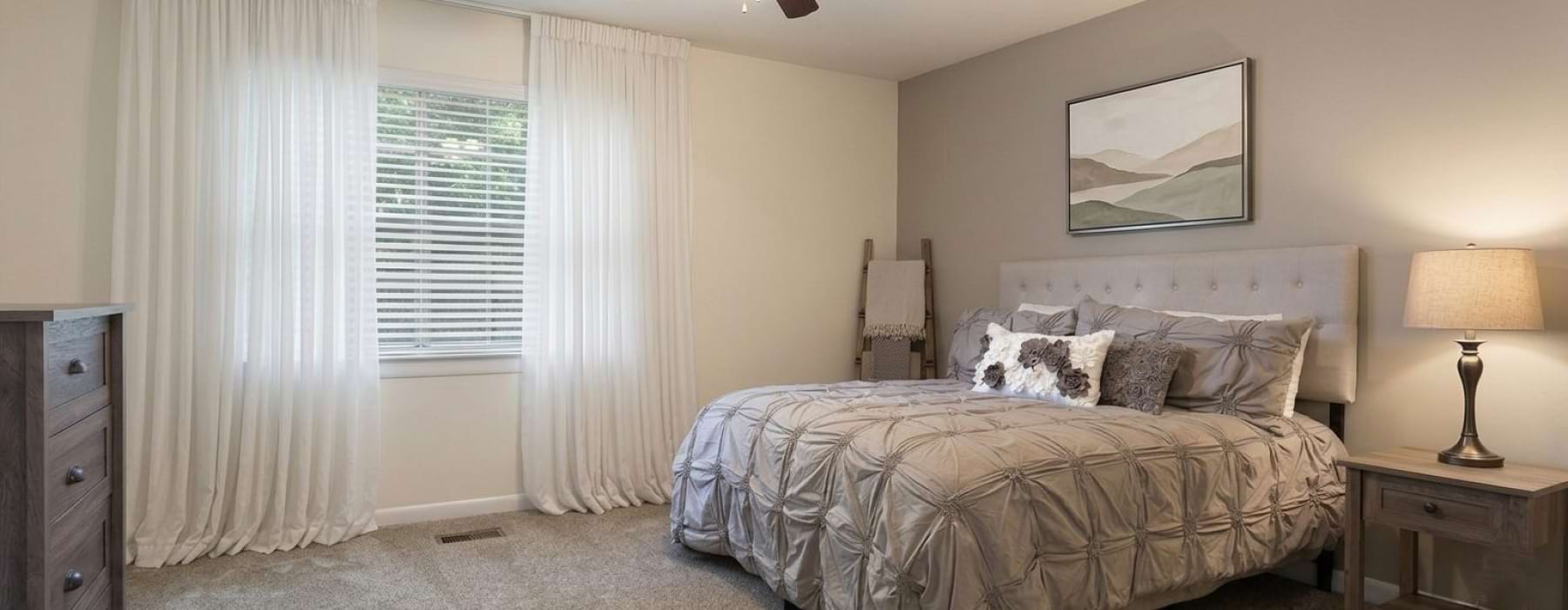 Bedroom with lots of natural light
