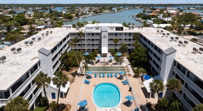Aerial view of  pool & community