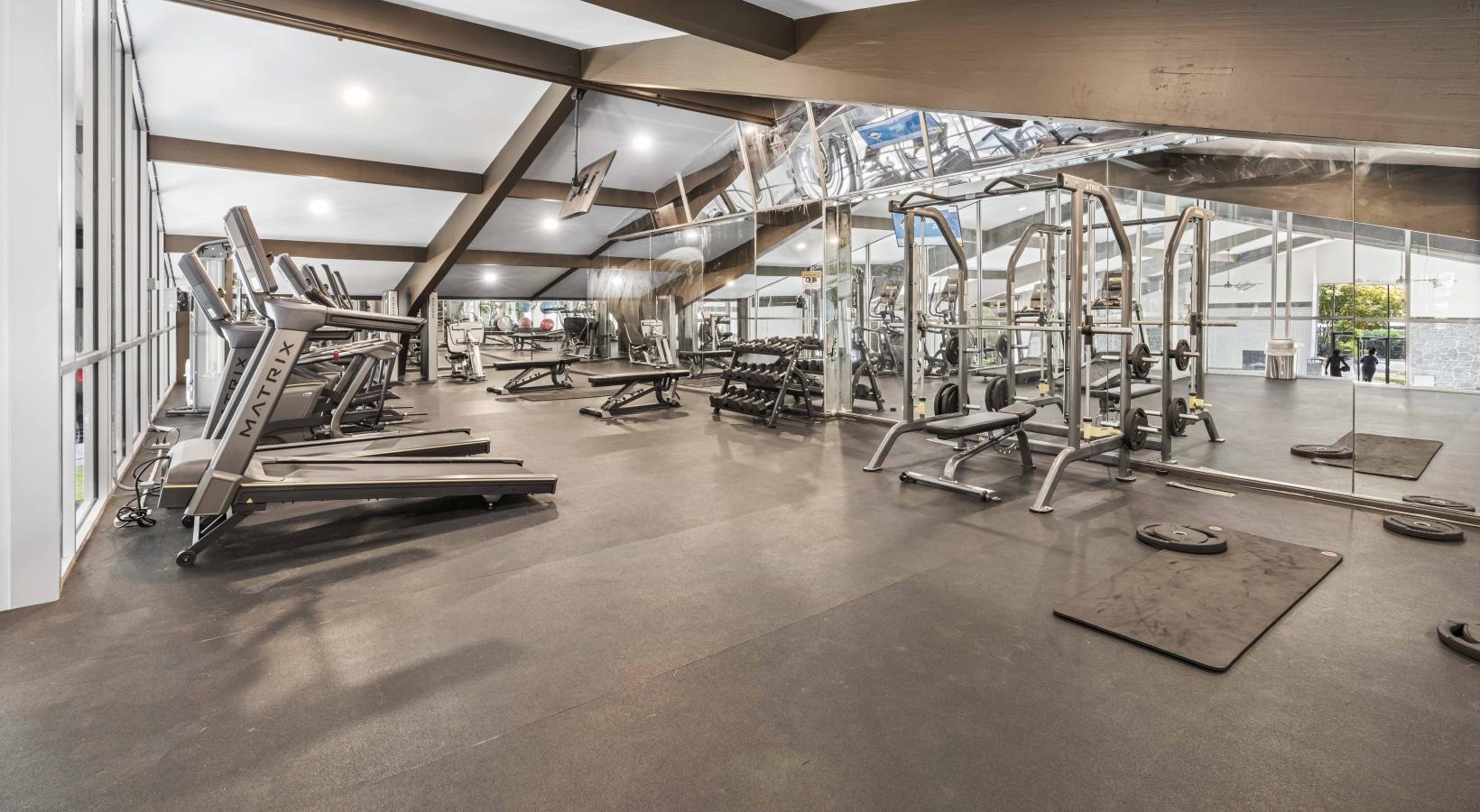 Fitness center with a variety of cardio and weight machines