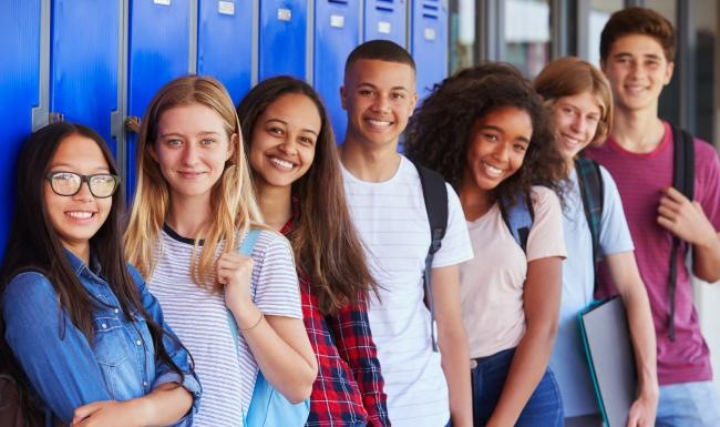 a group of people posing for a photo