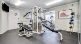 Fitness center with weight and aerobics machines