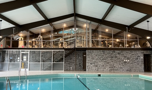 Heated indoor pool and sparkling outdoor pool
