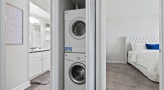 Washer and dryer included and conveniently located near the bedroom