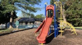 Playground with slides and climbing equipment