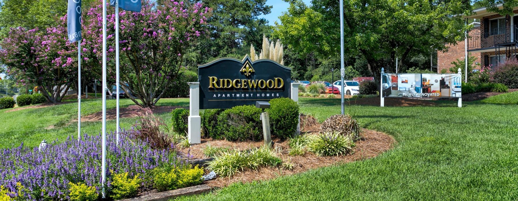 Ridgewood sign in front of property