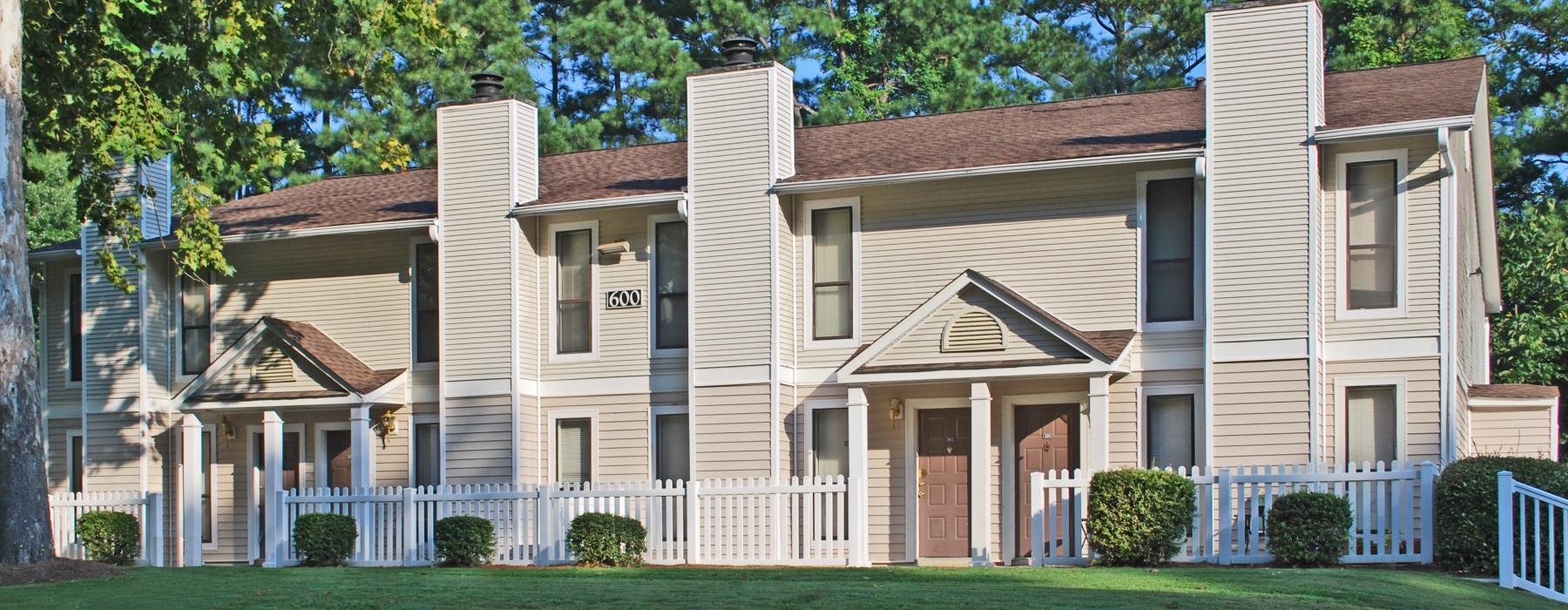 a large house with a lawn