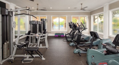 Fitness center with a variety of cardio and weight machines