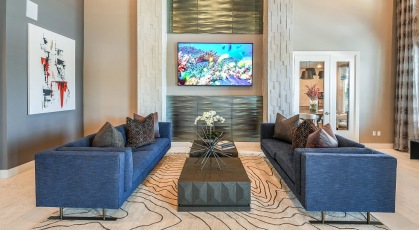 Clubhouse social seating area